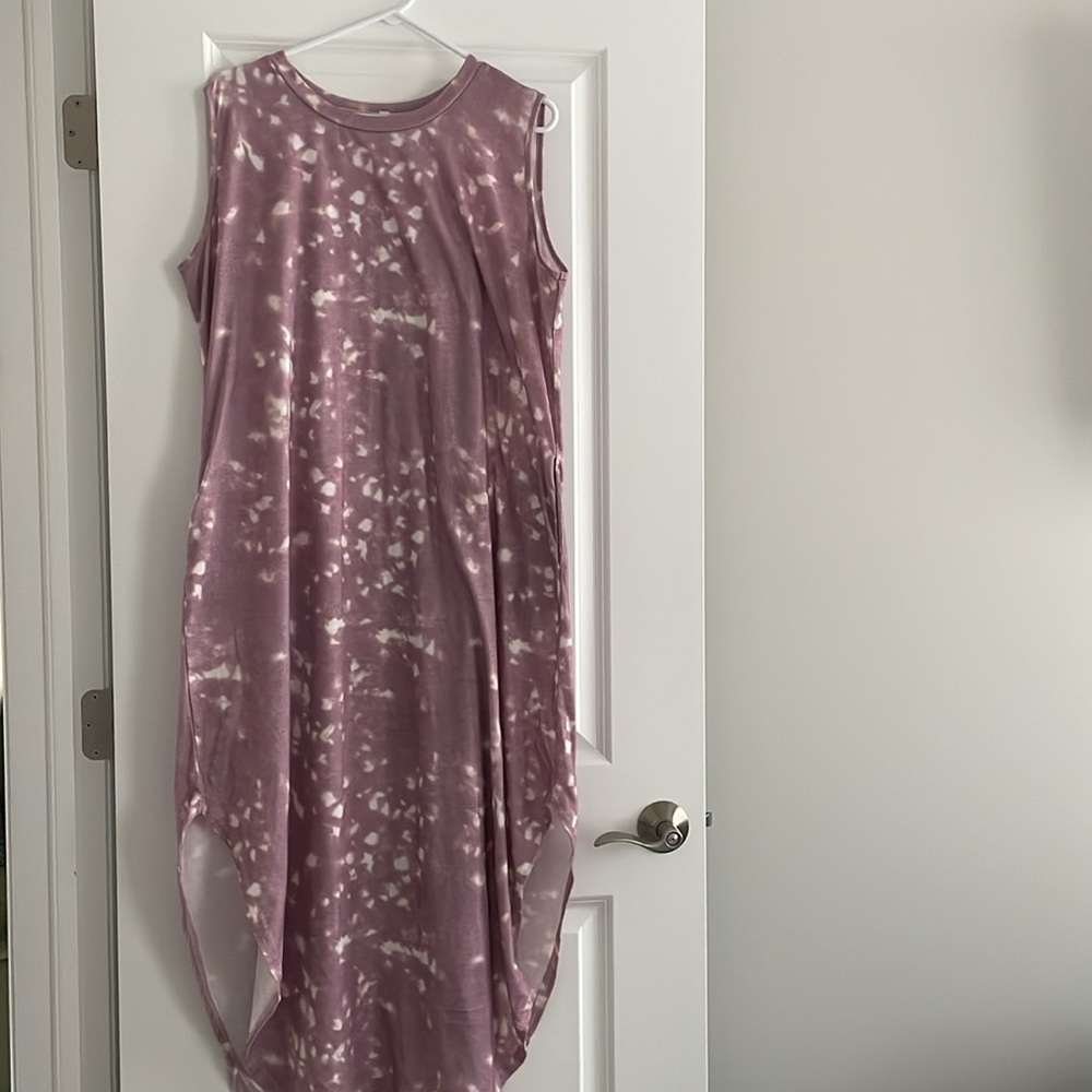 Lavender maxi dress XXL with pockets